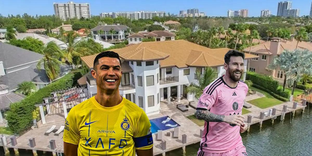 Cristiano Ronaldo and Lionel Messi celebrate their goals.