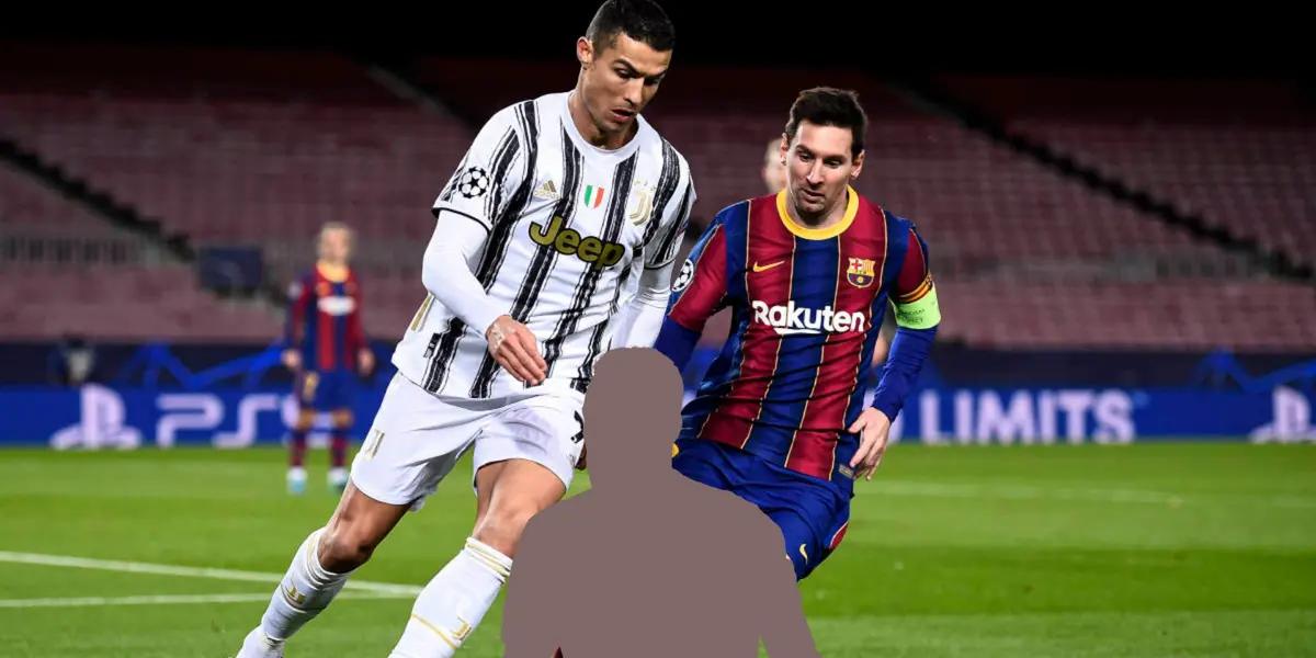 Cristiano Ronaldo and Lionel Messi go for the ball when they were both at Juventus and FC Barcelona respectively.