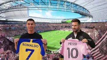 Cristiano Ronaldo and Lionel Messi's moment when they revealed their jerseys last year.