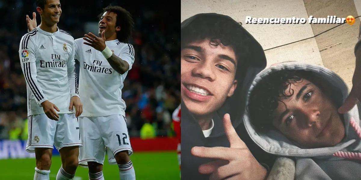 Cristiano Ronaldo and Marcelo were happy together at Real Madrid and their sons are happy together as well.