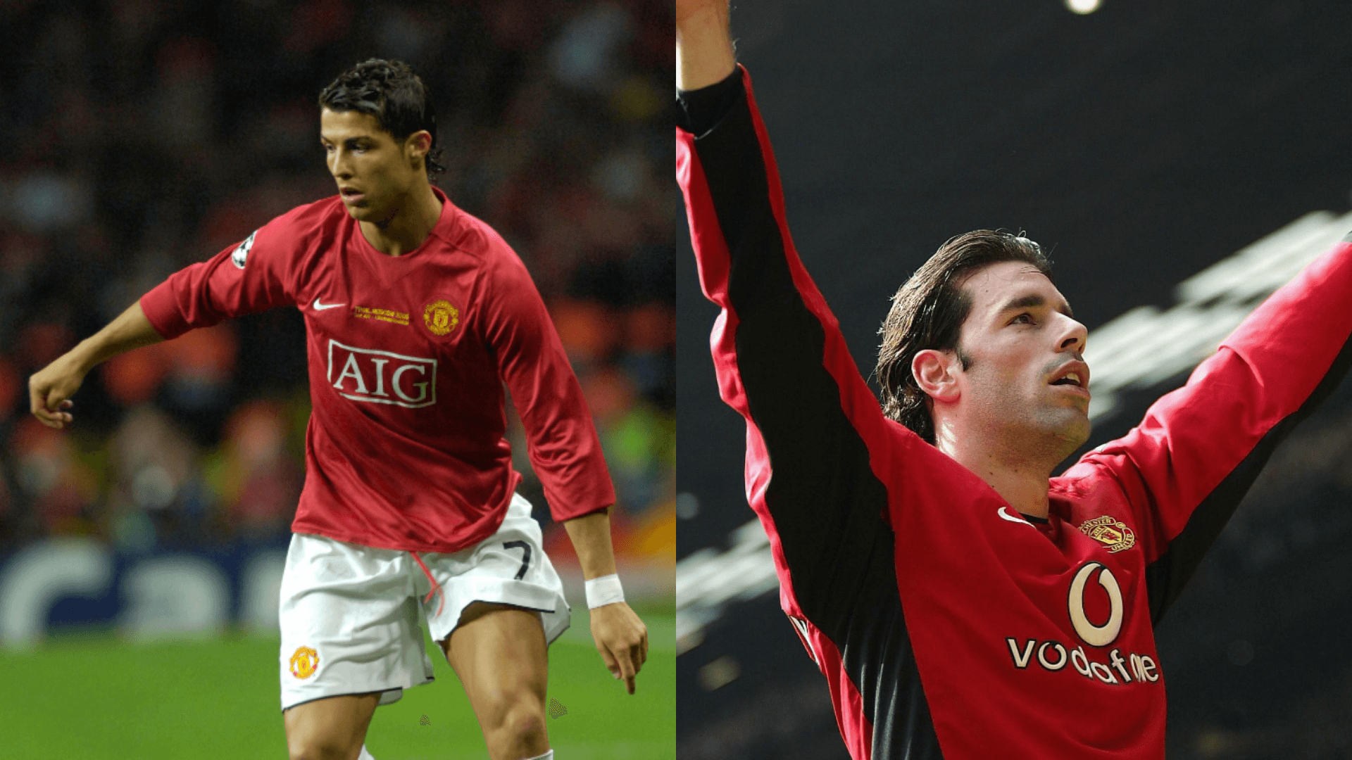 Cristiano Ronaldo and Ruud van Nistelrooy | Photos: @ManUtd