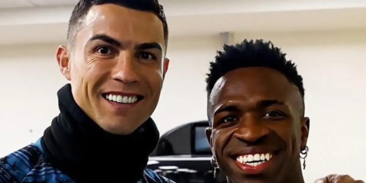 Cristiano Ronaldo and Vinícius / Photo: X