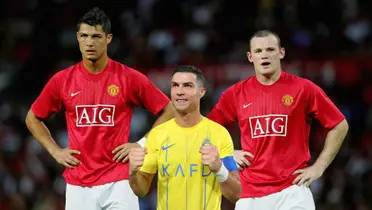 Cristiano Ronaldo and Wayne Rooney are together at Manchester United and Ronaldo seen happy at Al Nassr.