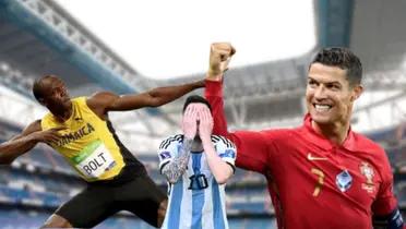 Cristiano Ronaldo celebrating a goal as captain of the Portugal national team.