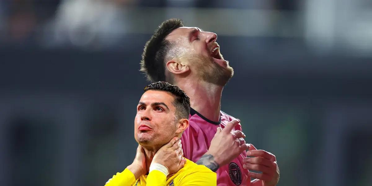 Cristiano Ronaldo disappointed with Al Nassr while Lionel Messi screams with Inter Miami.
