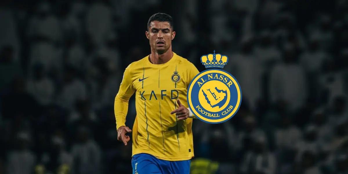 Cristiano Ronaldo focused during an Al Nassr match.