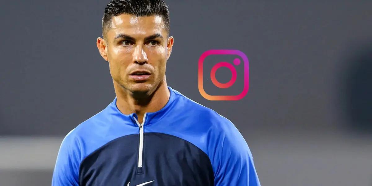 Cristiano Ronaldo focused during training with Al Nassr.