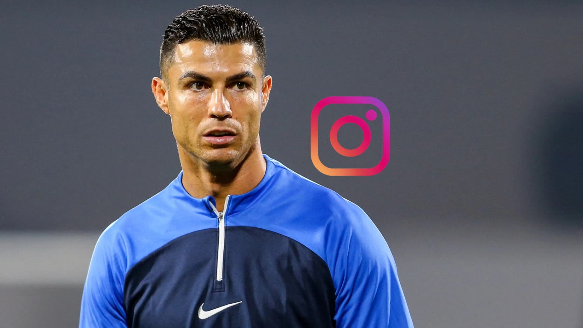 Cristiano Ronaldo focused during training with Al Nassr.