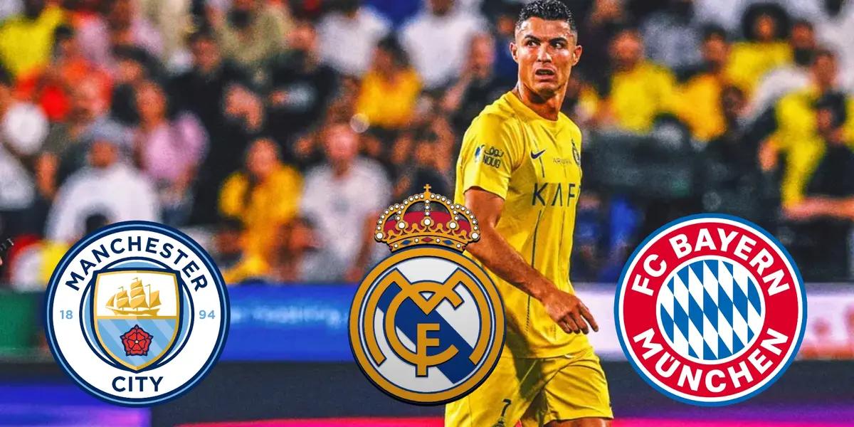 Cristiano Ronaldo focused in an Al Nassr match.