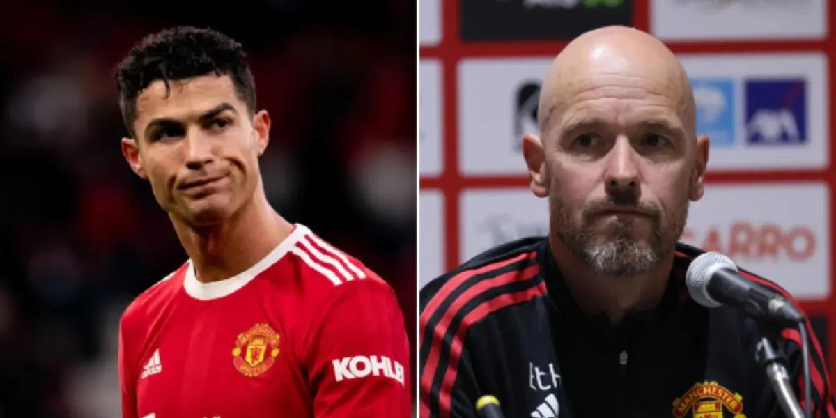 Cristiano Ronaldo got warned by Erik Ten Hag.