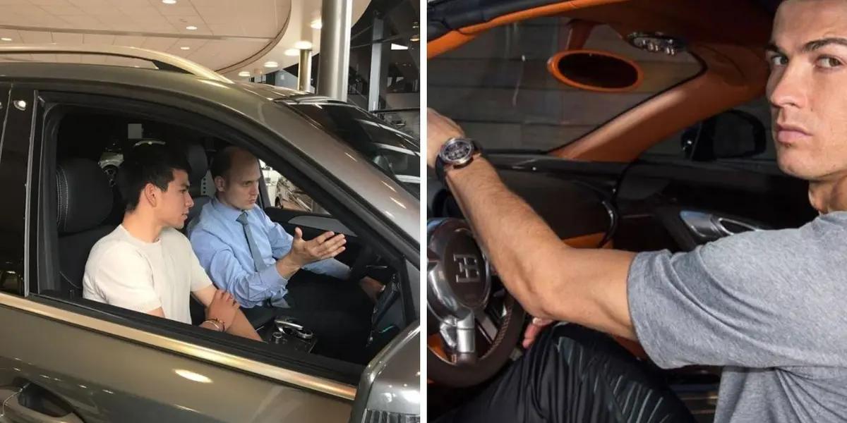 Cristiano Ronaldo has cars valued at more than 8 million euros, Hirving Lozano just half a million.