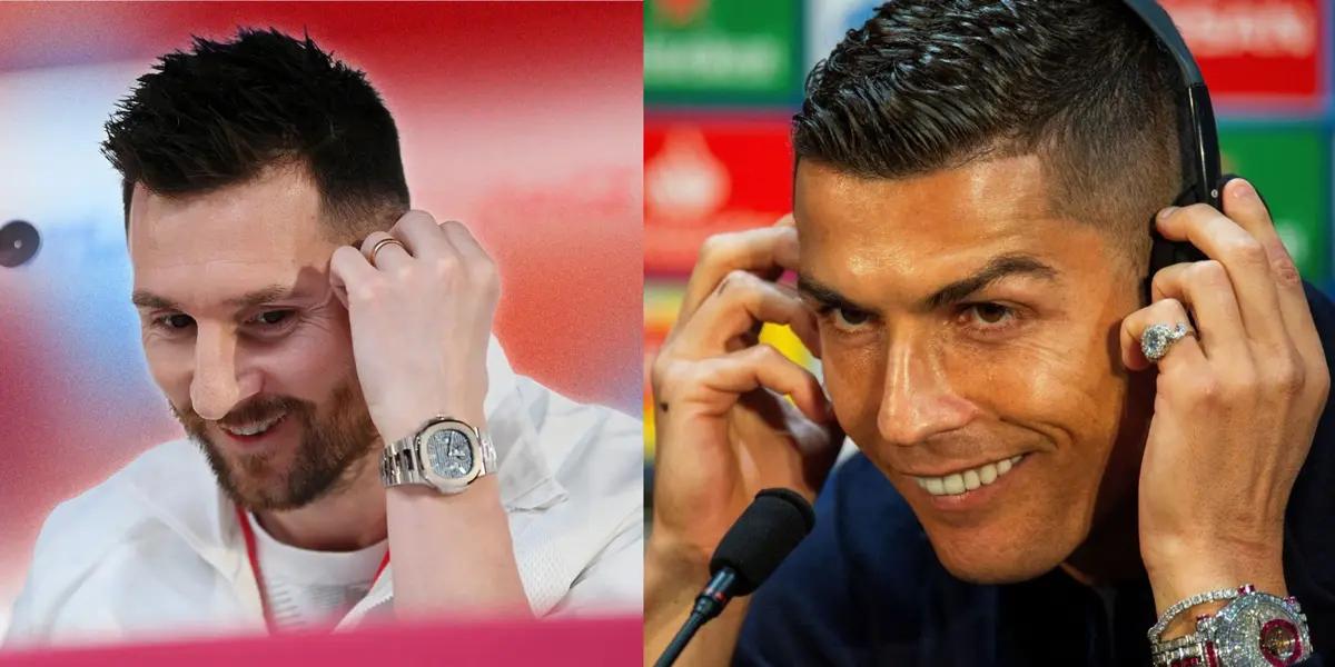 Cristiano Ronaldo has his own watch and look at its value compared to that of Lionel Messi, it's exorbitant.
