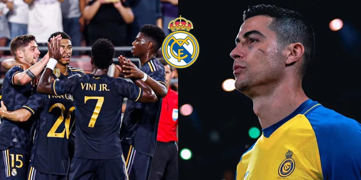 Cristiano Ronaldo is shocked to see what Vinicius did in his mind-blowing debut in Real Madrid's number 7 shirt.