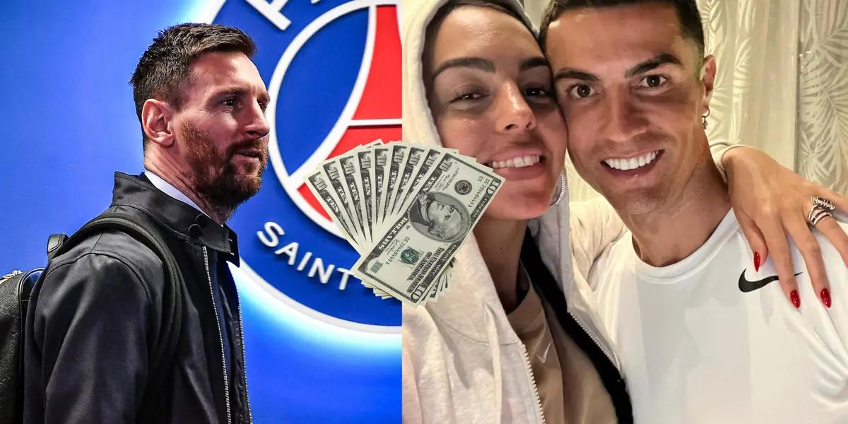 Cristiano Ronaldo looks terrified of everything Georgina Rodríguez consumes.