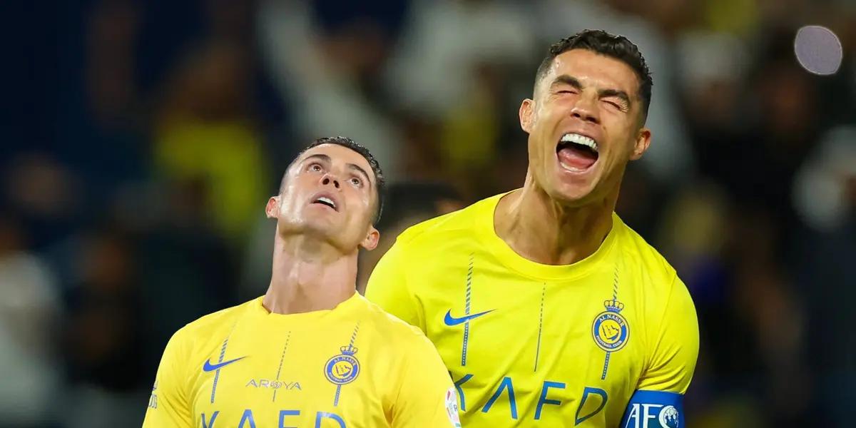 Cristiano Ronaldo looks up to the sky and then another moment where CR7 screams in anger.
