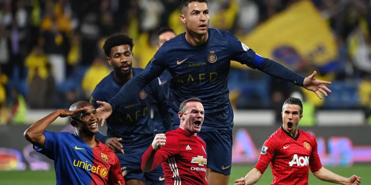 Cristiano Ronaldo overtook goal records from football legends like Eto'o, Rooney, and Van Persie.