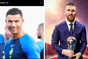 Cristiano Ronaldo responds to Messi winning The Best with an Insta post!