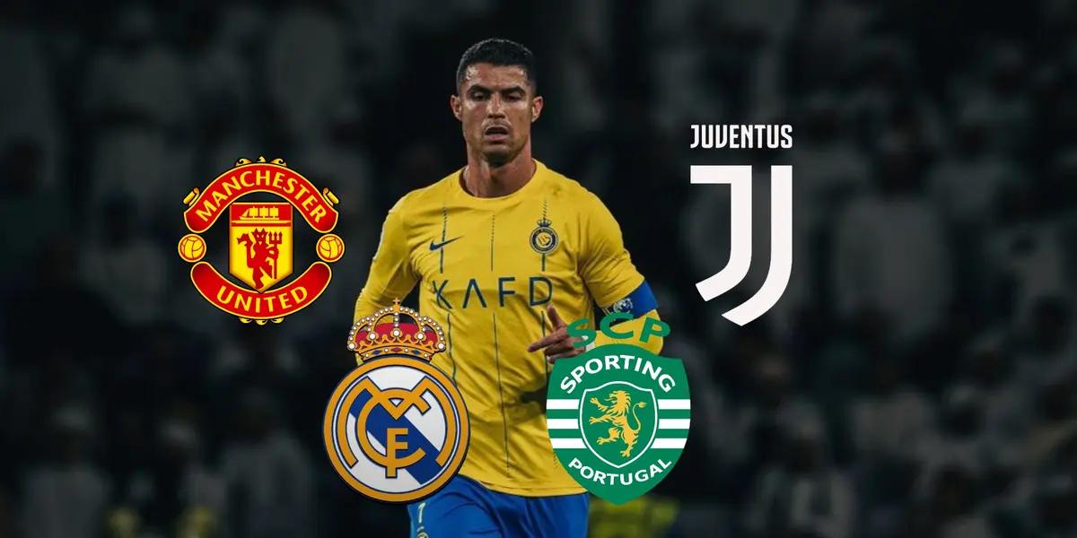 Cristiano Ronaldo running during a game for Al Nassr.