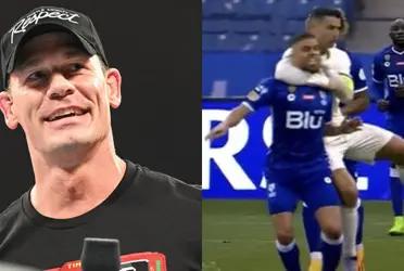 Cristiano Ronaldo threw a rival to the ground with a strong tackle, after being helpless for losing the game