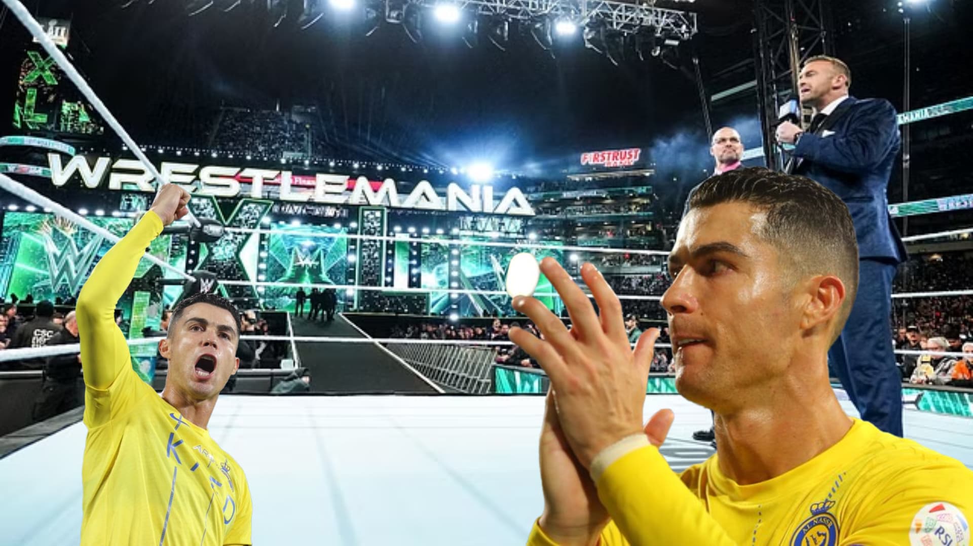 Cristiano Ronaldo was mentioned in the WWE event last night.