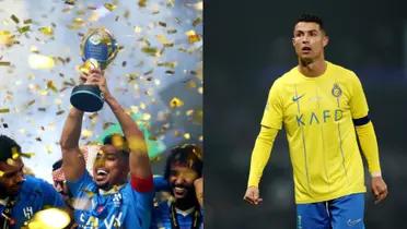 Cristiano Ronaldo was not happy about losing a friendly cup final against Al Hilal.