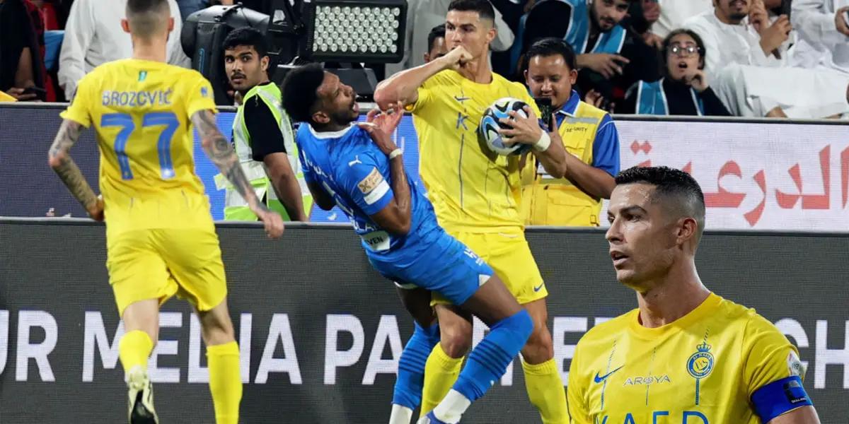 Cristiano Ronaldo was sent off against Al Hilal yesterday in Saudi Arabia.