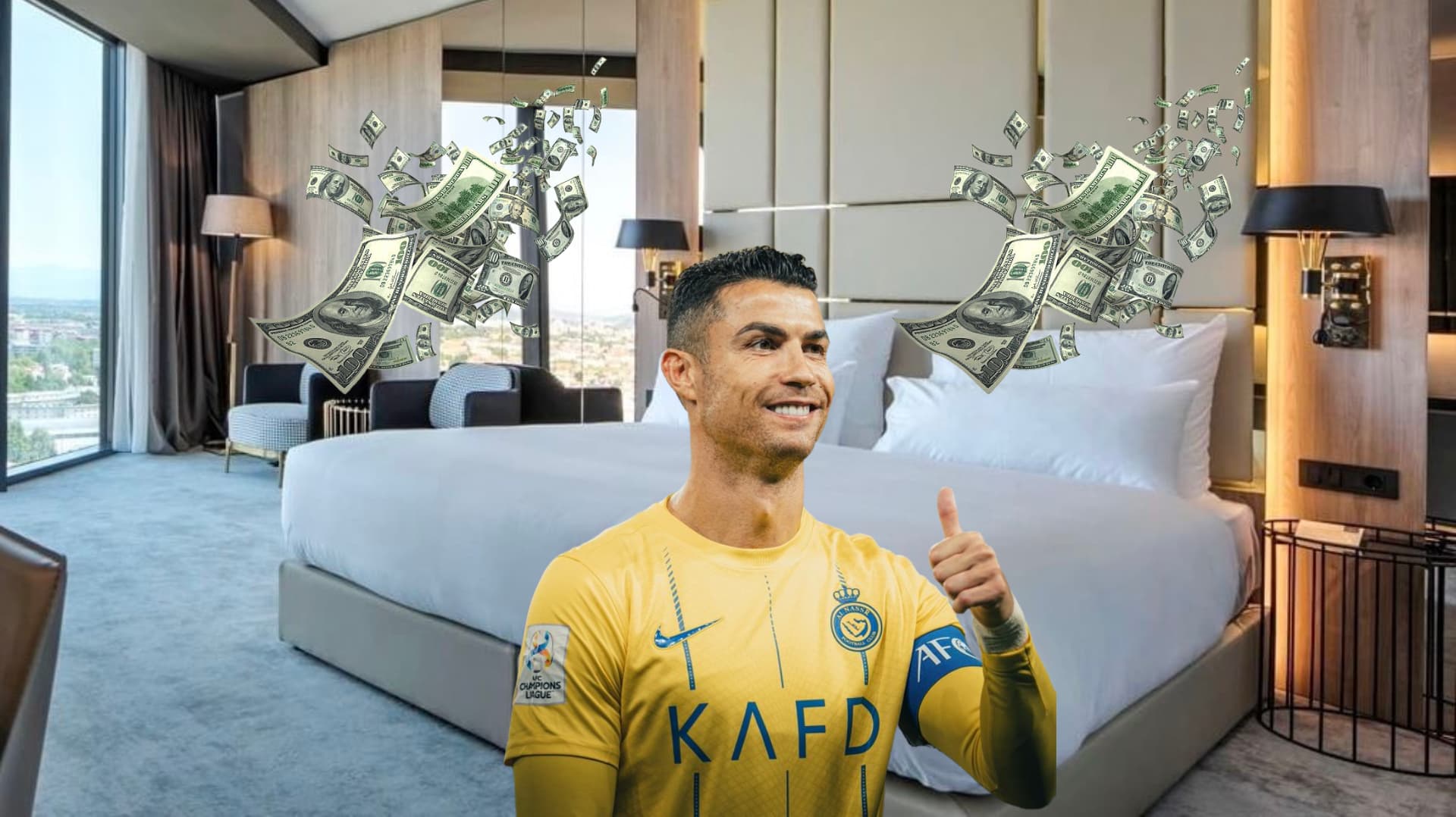 Cristiano Ronaldo's hotel bed will be put up on an auction.