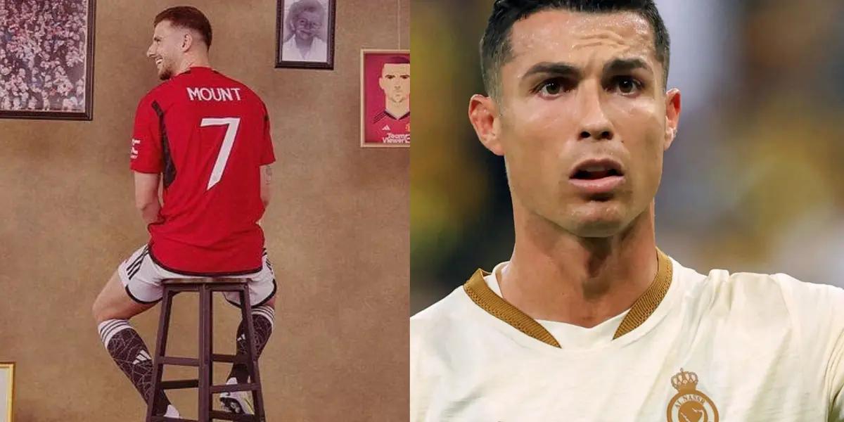 Cristiano Ronaldo's reaction to Mason Mount being given the number 7 shirt