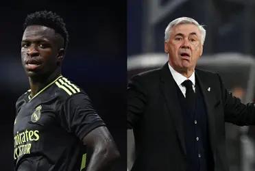 Criticism has once again rained down on Vinicius Junior's entourage, this is what Ancelotti says