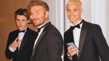 David Beckham e hijos. Foto: redes de David Beckham.