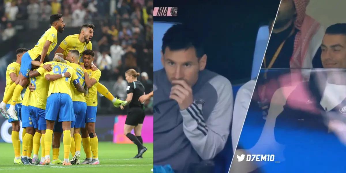 Devastated, the image of Lionel Messi watching Inter Miami vs Al Nassr