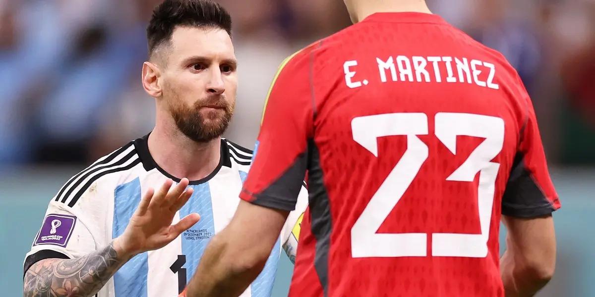 Dibu Martínez was not happy about that refereeing.