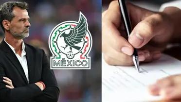 Diego Cocca coaching the Mexico national team.