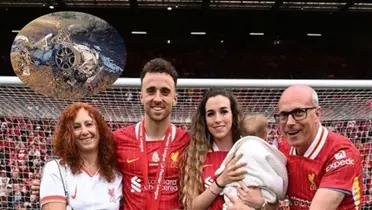 Diogo Jota and is family. Photo. La Razón