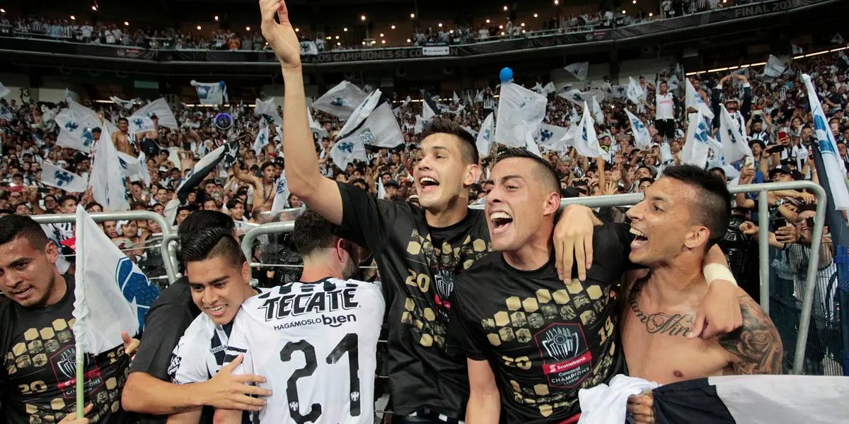Dozens of La Pandilla fans gathered at the Macroplaza to celebrate their team's championship.