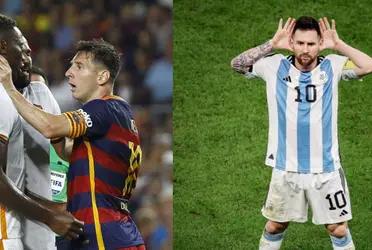 During the last Qualifiers, he invaded the playing field and, in his intention to take a picture with Leo, he hit him