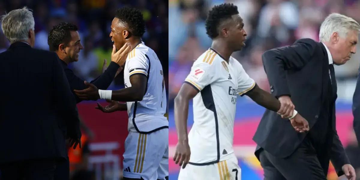 El Clasico left us some memorable images such as Vinicius' discussion with Xavi.