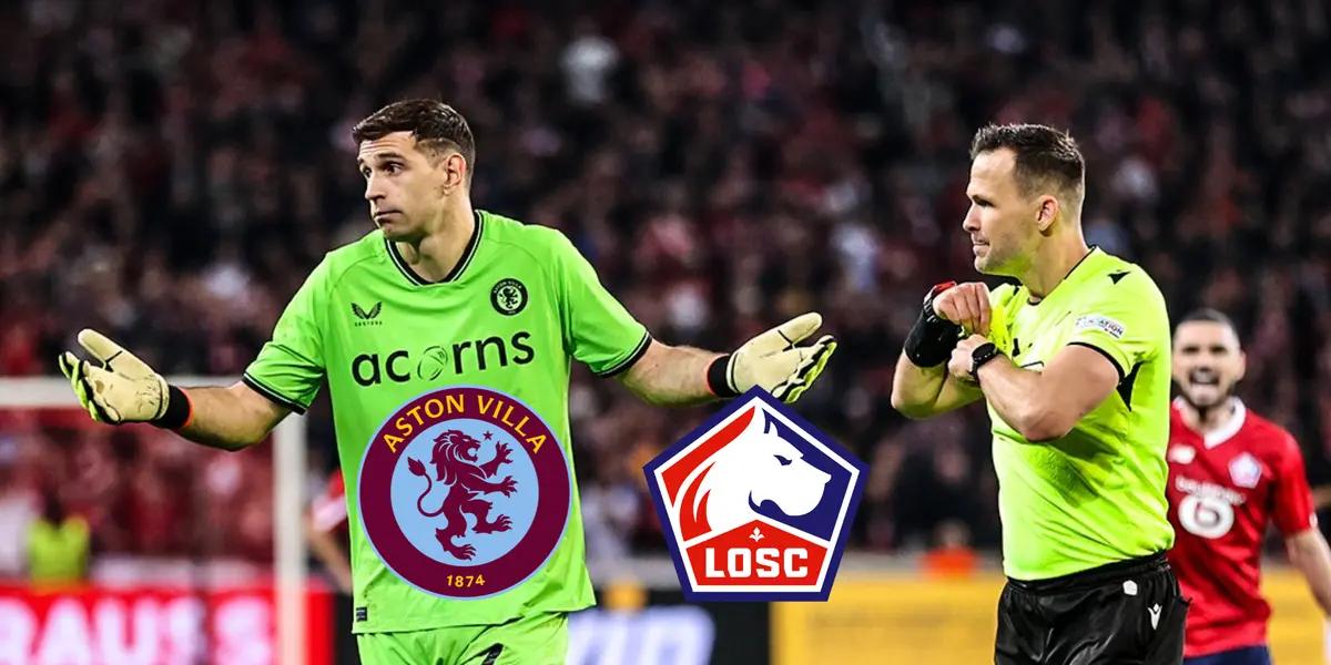 Emiliano Martinez in disbelief that he received a yellow card during a penalty shootout.