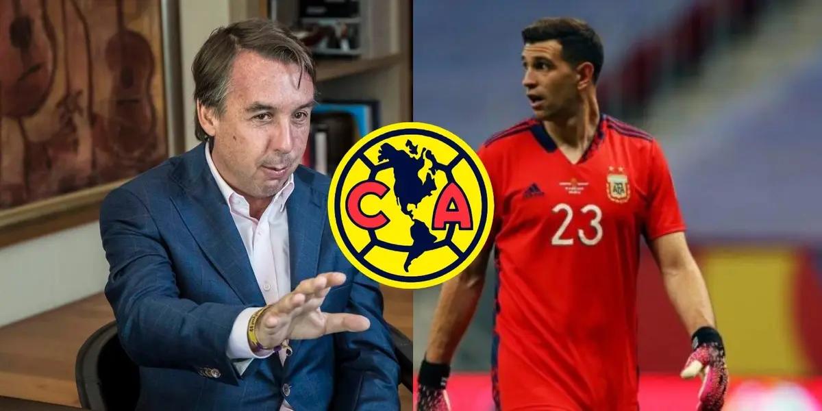 Emiliano Martínez sounds as reinforcement for América and Emilio Azcárraga has an interesting offer for the Argentinean goalkeeper