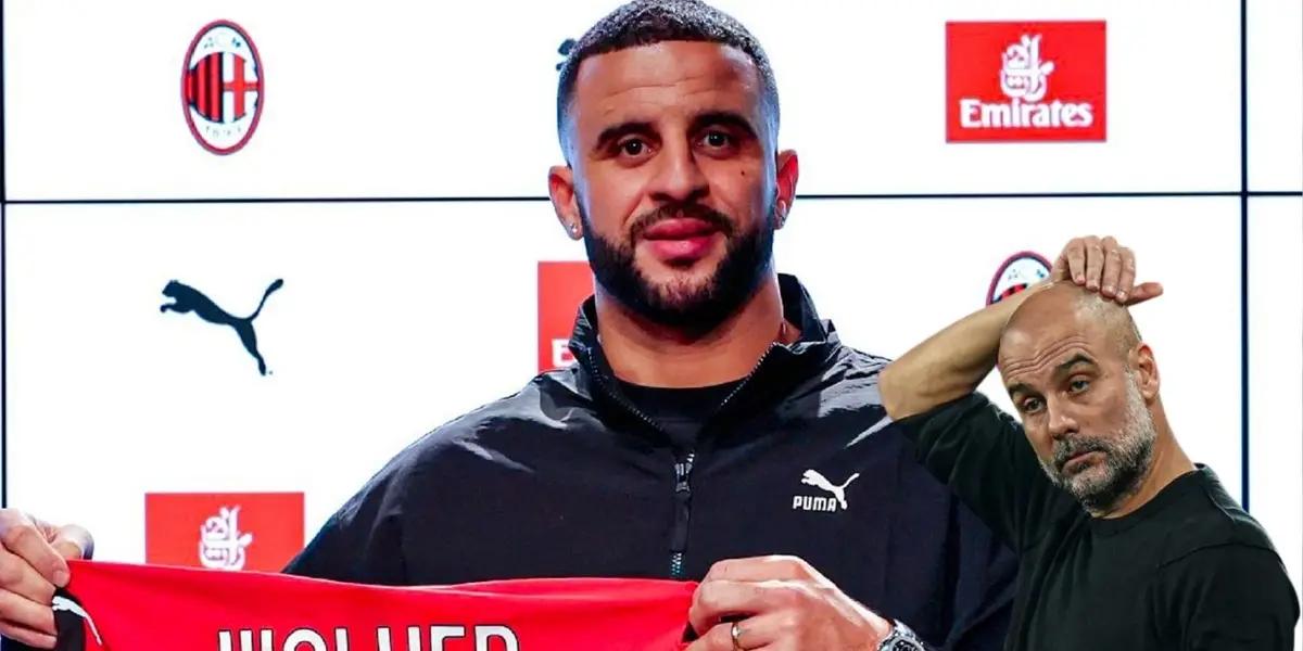 English defender Kyle Walker made some very striking statements during his presentation as a new Milan player and referred to Pep Guardiola