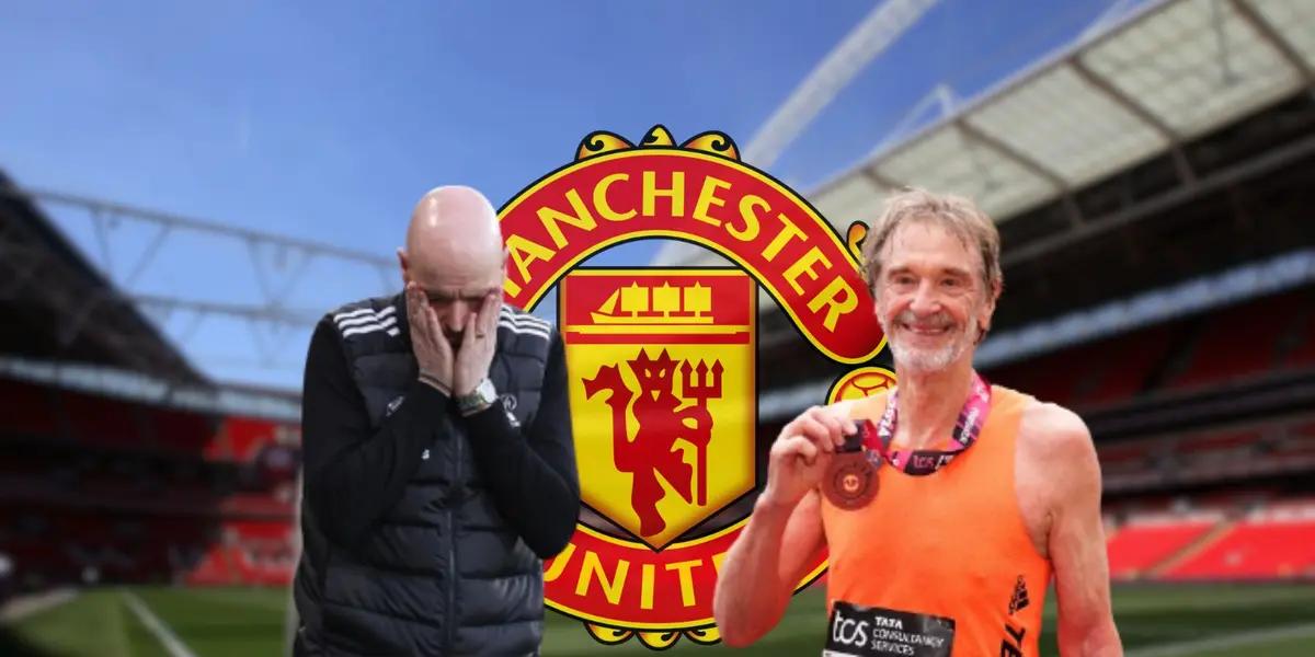 Erik ten Hag during a Premier League match with Manchester United