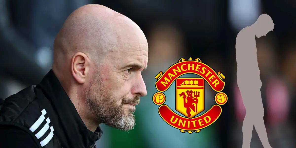 Erik Ten Hag looks frustrated during the Manchester United game.