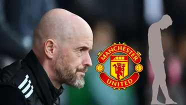 Erik Ten Hag looks frustrated during the Manchester United game.