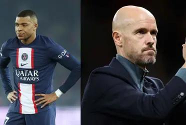 Erik Ten Hag's unexpected reaction to seeing that Mbappe could arrive on loan