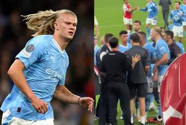 Erling Haaland and a controversial action in the Man City match