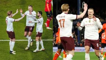 Erling Haaland and Kevin De Bruyne were involved in all of Man City's goal in the first half.