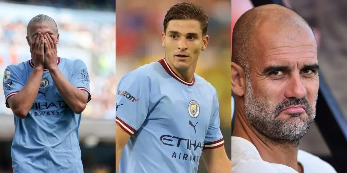 Erling Haaland did not play against Liverpool due to a muscle injury and the Argentine had his chance