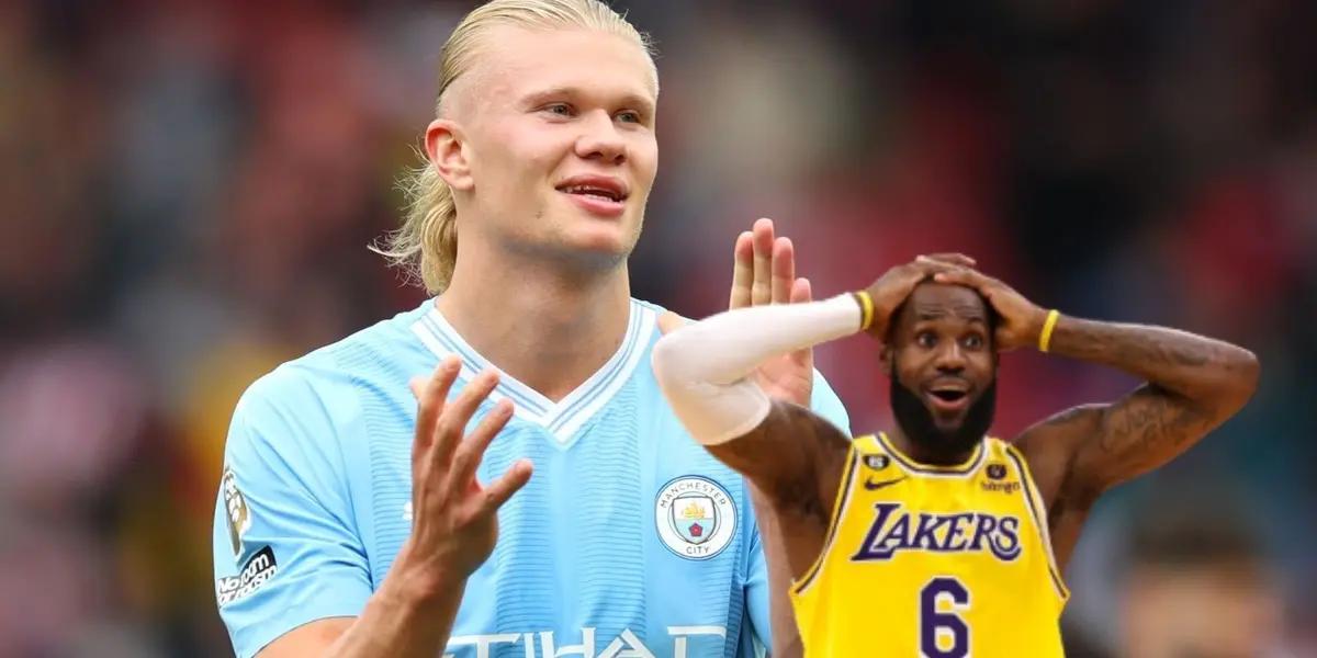 Erling Haaland is featuring a new campaign with NBA Star Lebron James