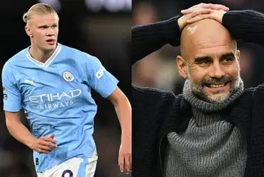 Erling Haaland just gave Pep some bad news.