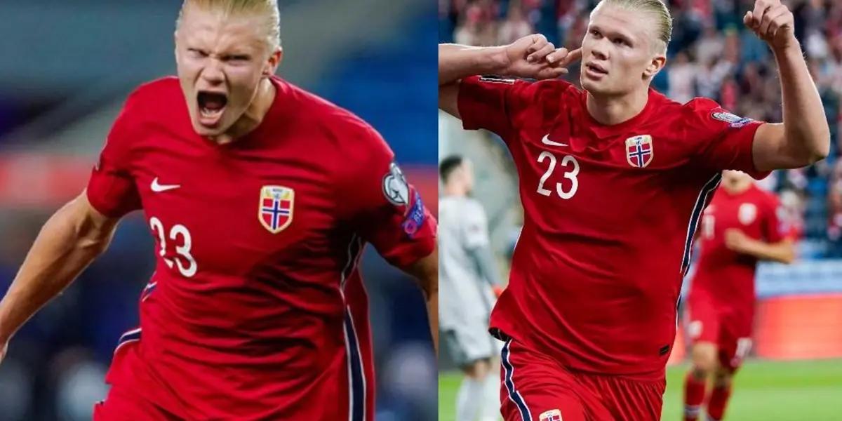 Erling Haaland shines with Norway, this was the striker's double